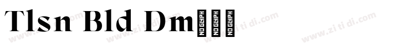 Tilson Bold Demo字体转换
